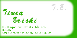 timea briski business card